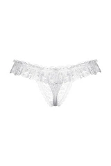 Стринги с кружевной рюшей открытые SoftLine Collection, белый