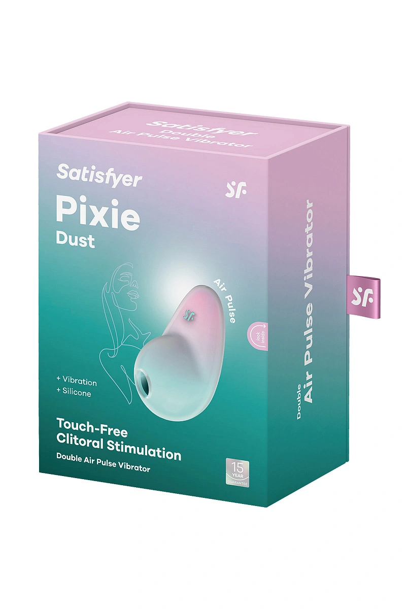 Вакуумный стимулятор клитора Satisfyer Pixie Dust, силикон, зеленый, 9,4 см