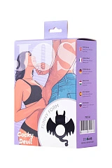 Эрекционное кольцо на член JOS COCKY DEVIL, силикон, черный, 8,5 см