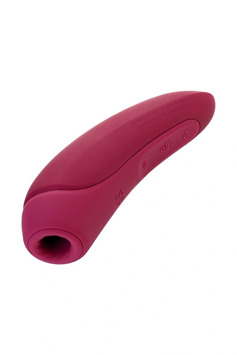 Вакуум-волновой стимулятор с вибрацией Satisfyer Curvy 1 Connect App, силикон, бордовый, 13,4 см