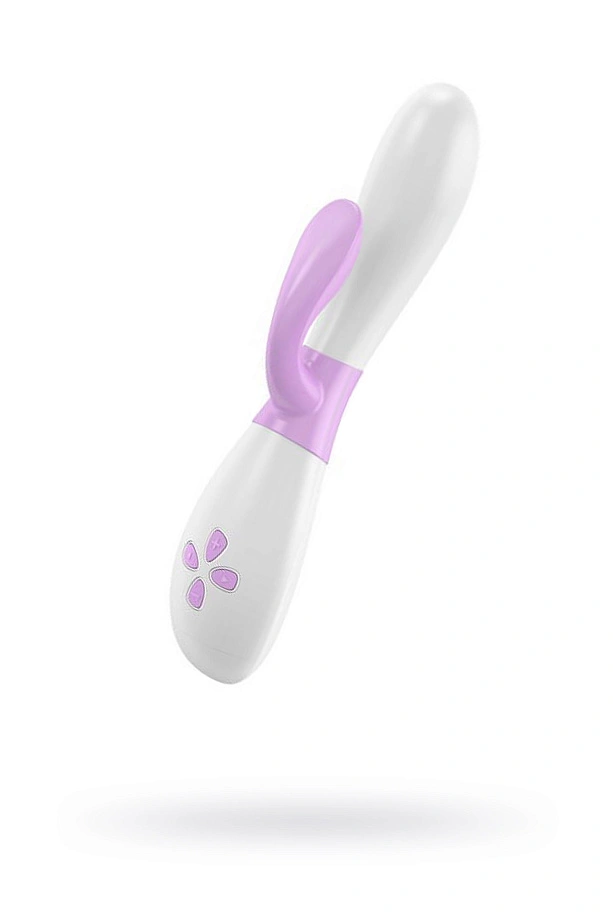 Вибратор rabbit бело-розовый