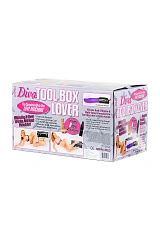 Секс-чемодан Diva Tool Box, с двумя сменными насадками, металл, черный, 41 см