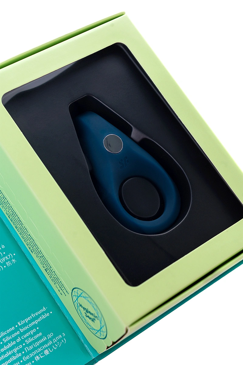 Эрекционное кольцо на пенис Satisfyer Rocket Ring, силикон, синий 7,5 см.