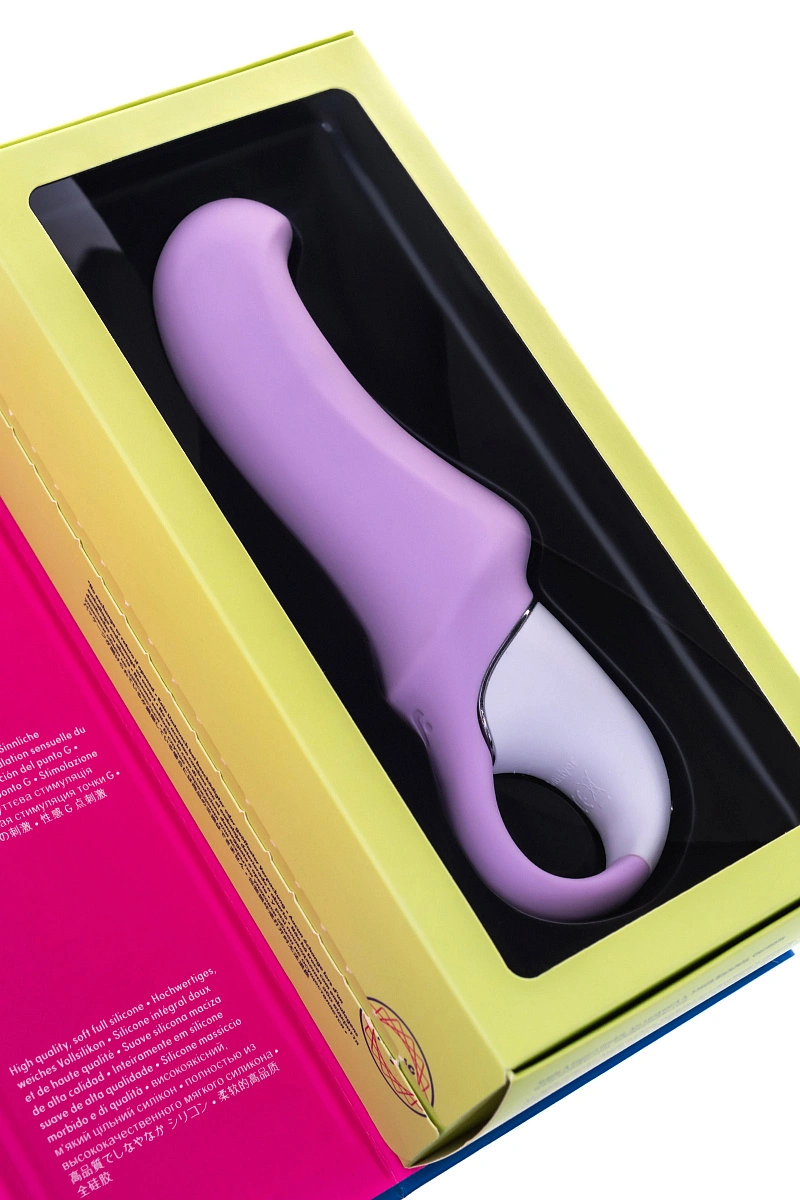 Нереалистичный вибратор Satisfyer Vibes Charming Smile, силикон, фиолетовый, 18,7 см.