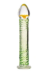 Нереалистичный фаллоимитатор Sexus Glass Snake, стекло, прозрачный, 16,5 см