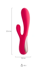 Нереалистичный вибратор Satisfyer Mono Flex Connect App, силикон, красный, 20,4 см.