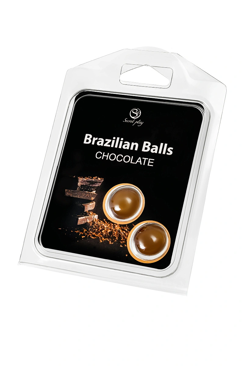 Массажное масло SECRET PLAY BRAZILIAN BALLS, шоколад, 2 х 4 гр