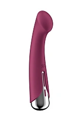 Вибратор для точки G  с ротацией Satisfyer Spinning G-Spot 1, силикон, бордовый, 16,8 см