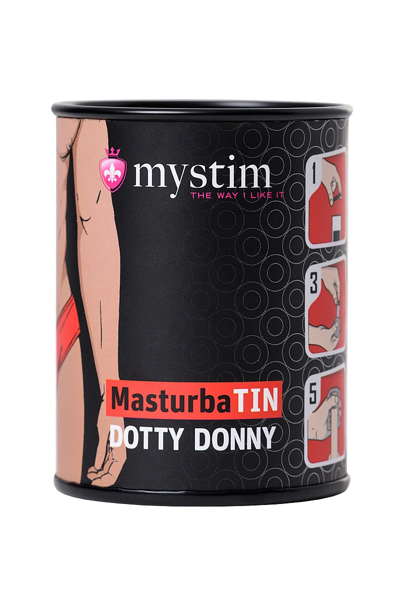 Мастурбатор MasturbaTIN Dotty Donny, TPE, белый, 4,5 см