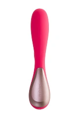 Нереалистичный вибратор Satisfyer Mono Flex Connect App, силикон, красный, 20,4 см.