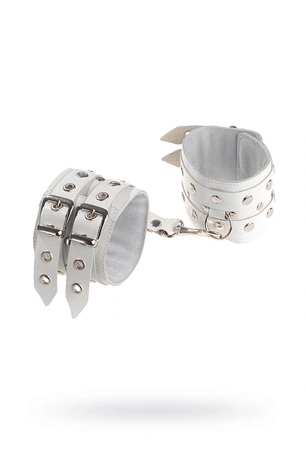 Наручники Sitabella, кожа, белые