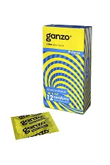 Презервативы Ganzo, classic, классические, латекс, двойная смазка, 18,5 см, 5,2 см, 12 шт.