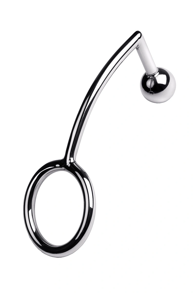 Насадка на пенис с анальной втулкой Metal by TOYFA, металл, серебристый, размер М