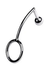 Насадка на пенис с анальной втулкой Metal by TOYFA, металл, серебристый, размер М