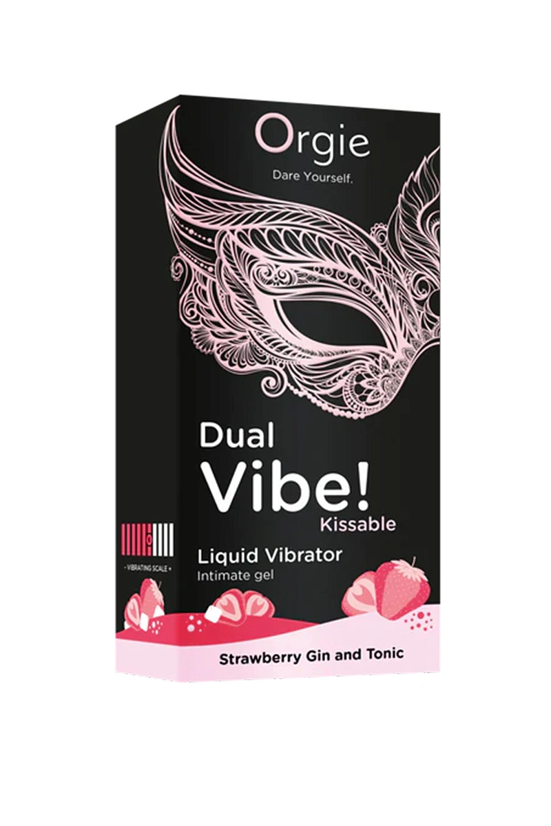 Интимный гель ORGIE Dual Vibe! Strawberry Gin And Tonic, водная основа, Джин-тоник и клубники, 15 мл
