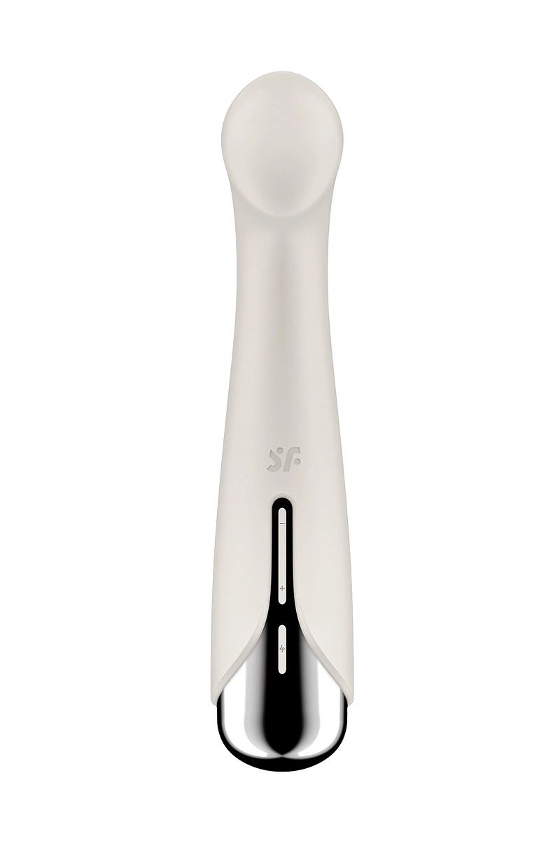 Вибратор для точки G  с ротацией Satisfyer Spinning G-Spot 1, силикон, бежевый, 16,8 см