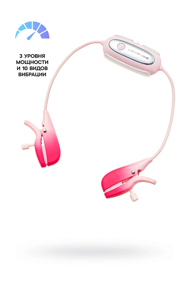 Вибромассажер для сосков LOVENSE Gemini, TPE, розовый, ABS-пластик