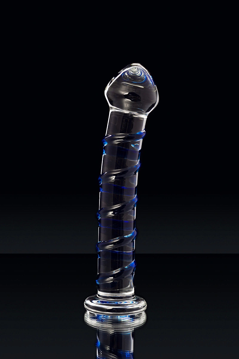 Нереалистичный фаллоимитатор Sexus Glass, стекло, прозрачный, 17 см