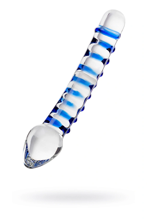 Двусторонний фаллоимитатор Sexus Glass Repin, стекло, прозрачный, 20 см