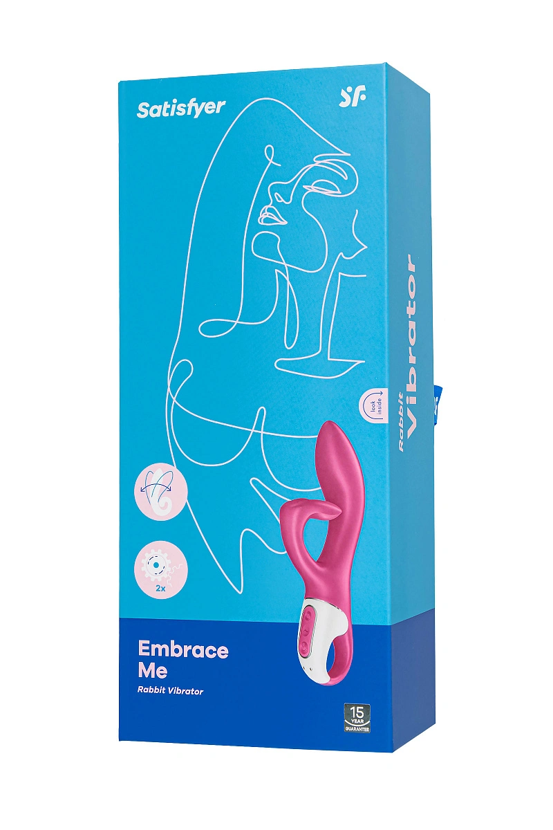 Нереалистичный вибратор Satisfyer Embrace me, силикон, малиновый, 22,5 см