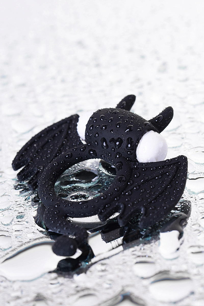 Эрекционное кольцо на член JOS COCKY DEVIL, силикон, черный, 8,5 см