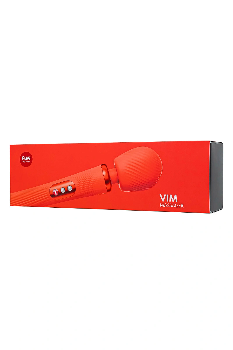 Вибромассажер Fun Factory VIM VIBRATING WAND, силикон, оранжевый, 31,3 см