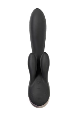 Вибратор с клиторальным стимулятором Satisfyer Double Flex Connect App, черный, силикон, 20 см