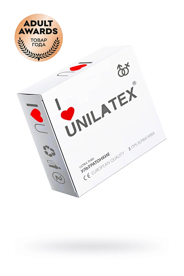 Презервативы Unilatex, natural ultrathin, ультратонкие, 3 шт.