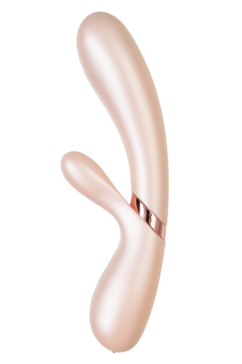 Вибратор Satisfyer Hot Lover Connect App с клиторальным стимулятором, золотистый, 20,4 см