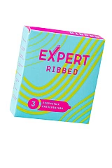 Презервативы EXPERT Ribbed, ребристые, 3шт.