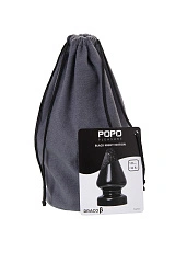 Анальная втулка TOYFA POPO Pleasure Draco β, PVC, черная, 21 см, Ø 11,5 см
