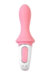 Вибратор с расширением Satisfyer Air Pump Booty 5+ Connect App, силикон, розовый, 15 см
