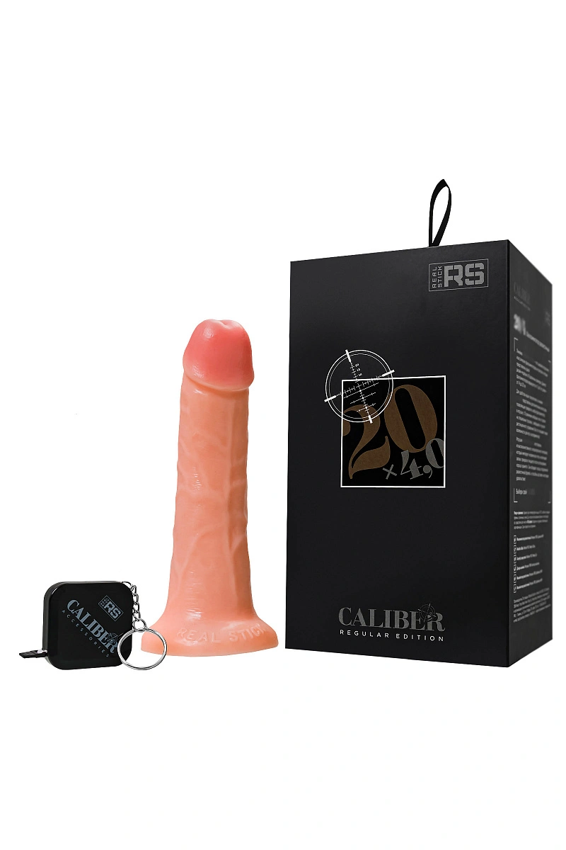 Фаллоимитатор реалистичный, RealStick CALIBER, 20 см, Ø4