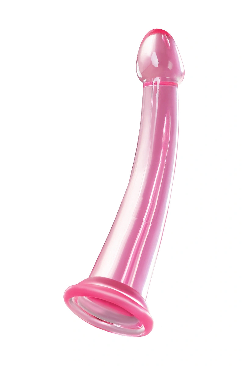 Нереалистичный фаллоимитатор Jelly Dildo L Toyfa Basic, TPE, розовый, 20 см