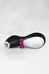 Вакуум-волновой бесконтактный стимулятор клитора Satisfyer Penguin, силикон, черный, 10,8 см