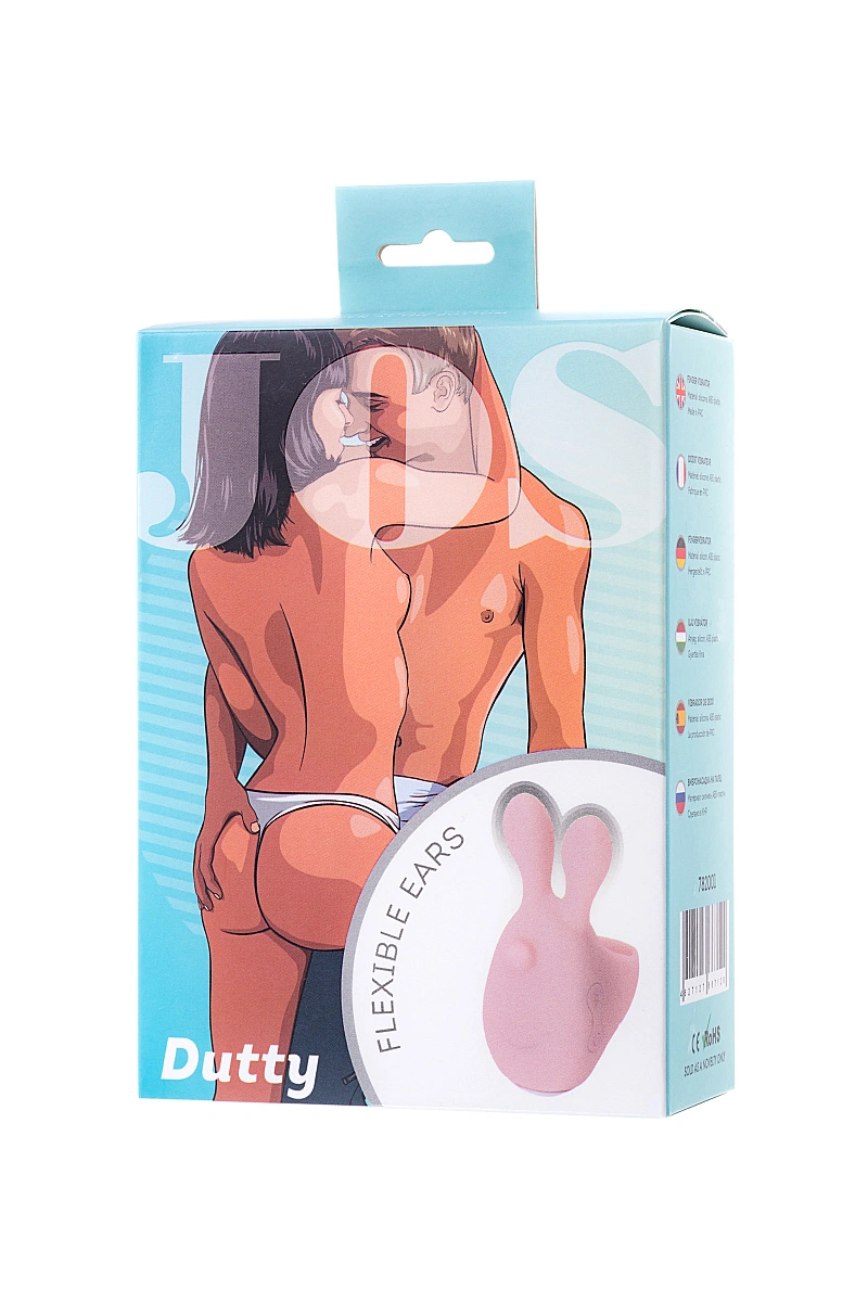 Вибронасадка на палец JOS DUTTY, силикон, розовый, 8 см
