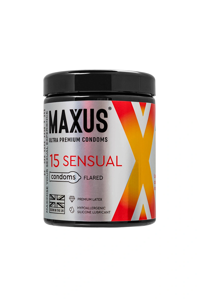 Презервативы Maxus SENSUAL, классические, латекс, 15 шт.