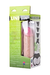 Страпон на креплении LoveToy UNI strap 7" Harness best of all с вибрацией, телесный