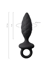 Анальная пробка Erotist Strob S - size, силикон, черная, 11,7 см