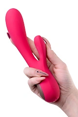 Нереалистичный вибратор Satisfyer Mono Flex Connect App, силикон, красный, 20,4 см.