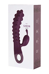 Вибратор с клиторальным стимулятором KOKOS SMON, силикон, фиолетовый, 23 см