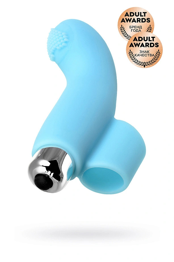 Вибронасадка на палец JOS DANKO для точки G, голубая