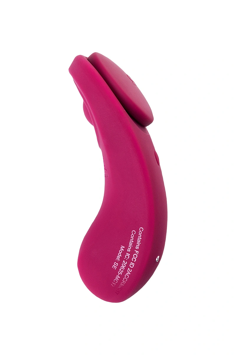 Вибровкладыш в трусики Satisfyer Sexy Secret Connect App, силикон, бордовый, 8,5 см