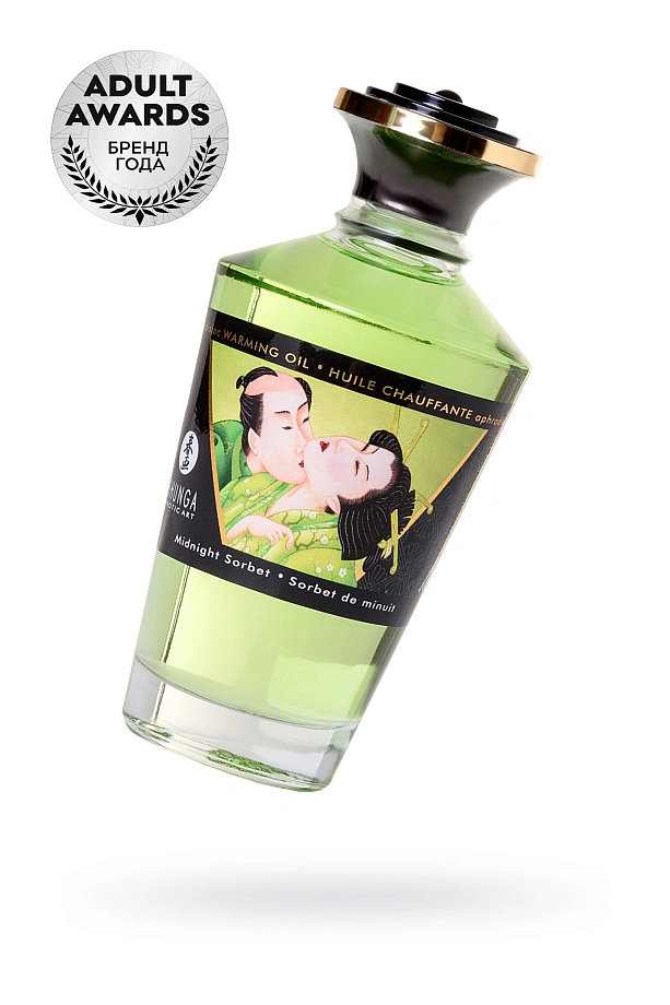 Масло массажное для тела «Полночный щербет» (Midnight Sorbet), разогревающее, 100 мл., Shunga