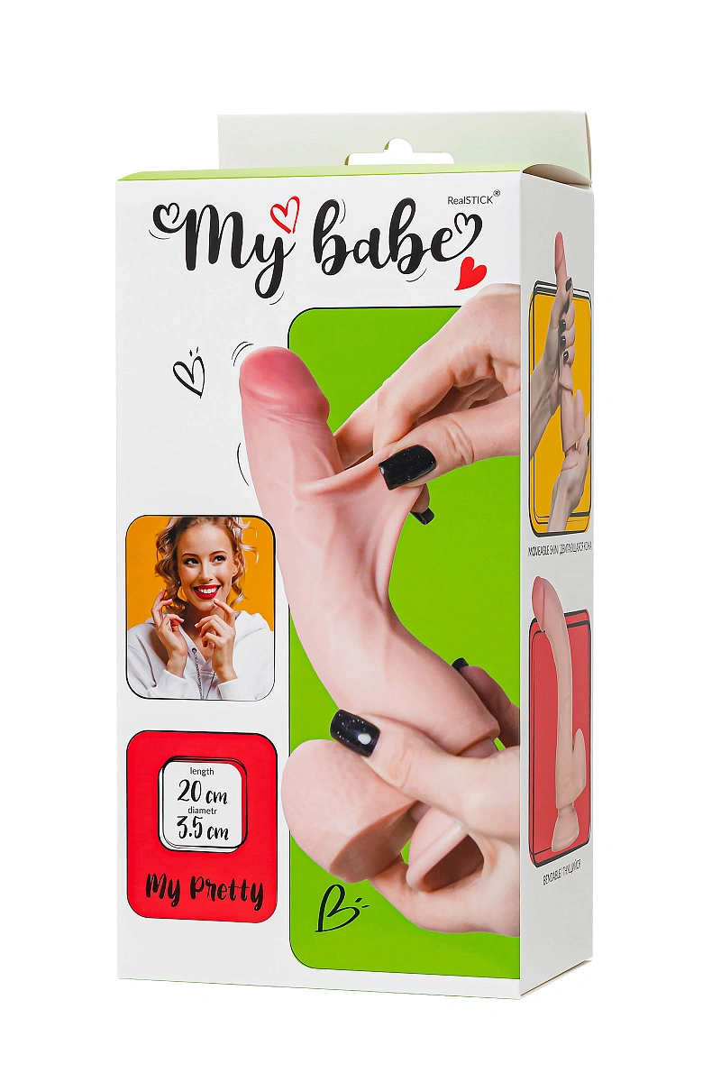 Реалистичный фаллоимитатор My Babe by RealStick My Pretty, TPE, телесный, 20 см