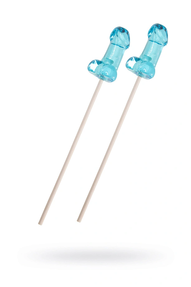 Леденец (2 шт.) «Член Blue Curacao», мини, голубой, 42 гр., Sosuчki