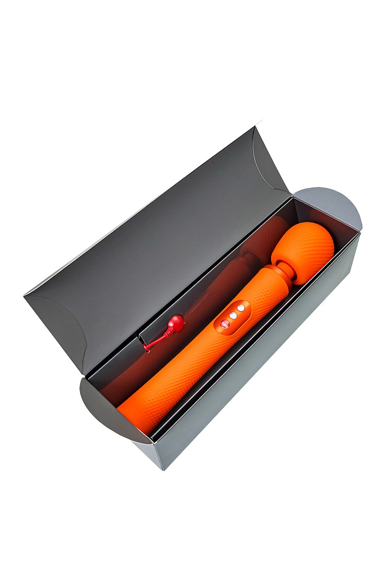 Вибромассажер Fun Factory VIM VIBRATING WAND, силикон, оранжевый, 31,3 см