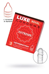 Презервативы Luxe, royal, extreme, 18 см, 5,2 см, 3 шт.