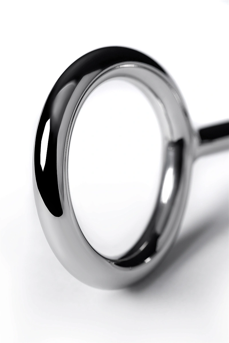 Насадка на пенис с анальной втулкой Metal by TOYFA, металл, серебристый, размер М