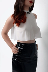 Костюм официантки Erolanta Vanessa (юбка, топ) черно-белый (50-52)